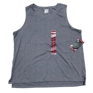 Members Mark Womens Size XL Charcoal Grey Everyday Perforated‎ Wicking Tank Top